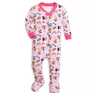 Disney Minnie Mouse and Friends Footed Stretchie Sleeper for Baby Pink 3-6 month